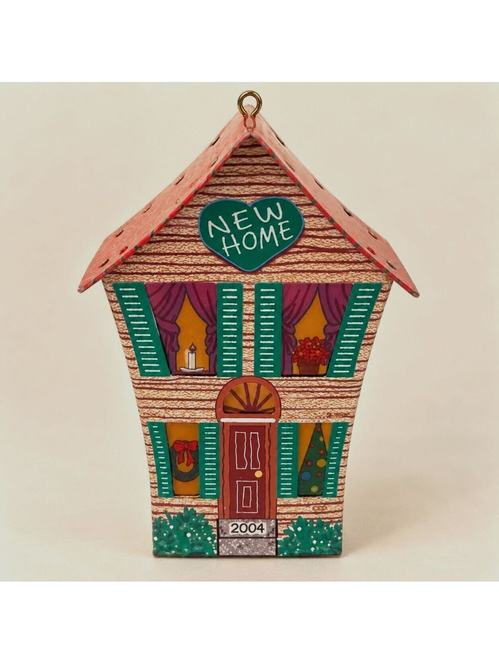 Hallmark Keepsake New Home Ornament 2004 Linda Sickman Tin House w Box